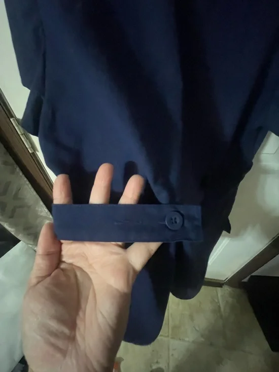 Grey's Anatomy Navy V-Neck Short Sleeve Scrub Top - Picture 4 of 4